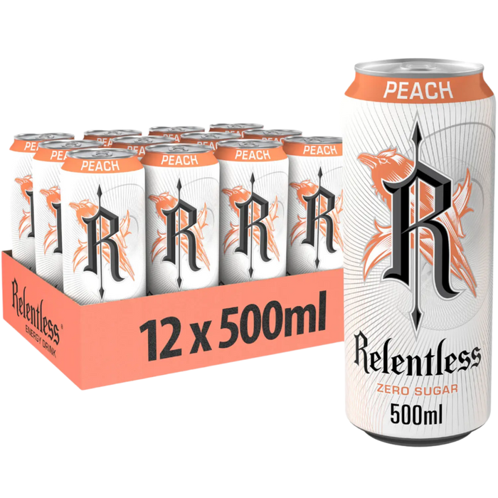 Relentless Peach Zero 12 x 500 ml