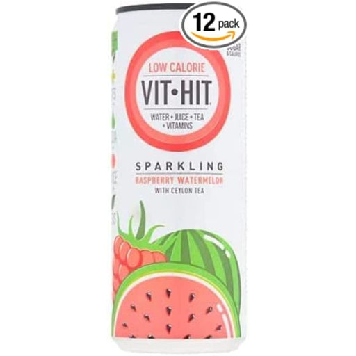 VITHIT Sparkling 12x330ml Raspberry & Watermelon | Premium Tea at MYSUPPLEMENTSHOP