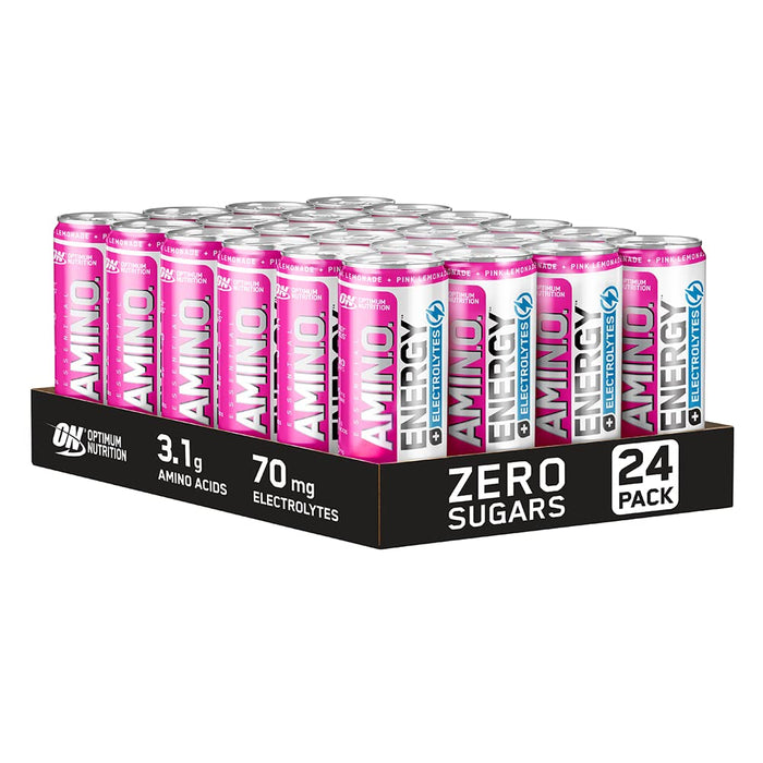 Optimum Nutrition Essential Amino Energy + Electrolytes 24x250ml Pink Lemonade - Diet Shakes at MySupplementShop by Optimum Nutrition