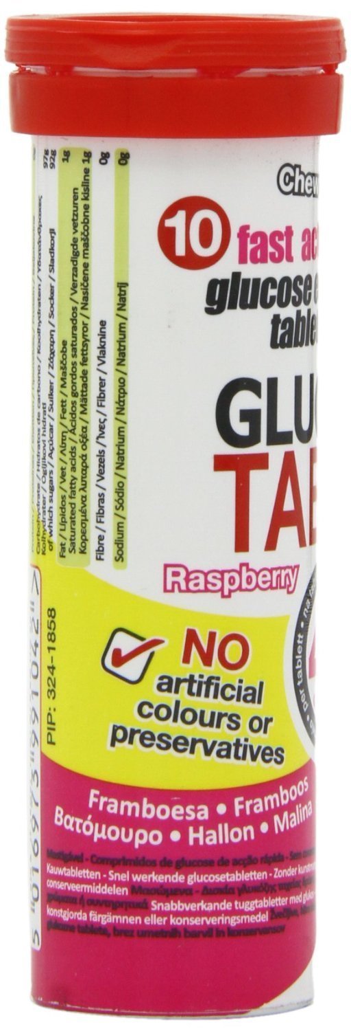 Glucotabs Tablets Raspberry 12 Pack - 40g - Energy & Mind at MySupplementShop by Glucotabs