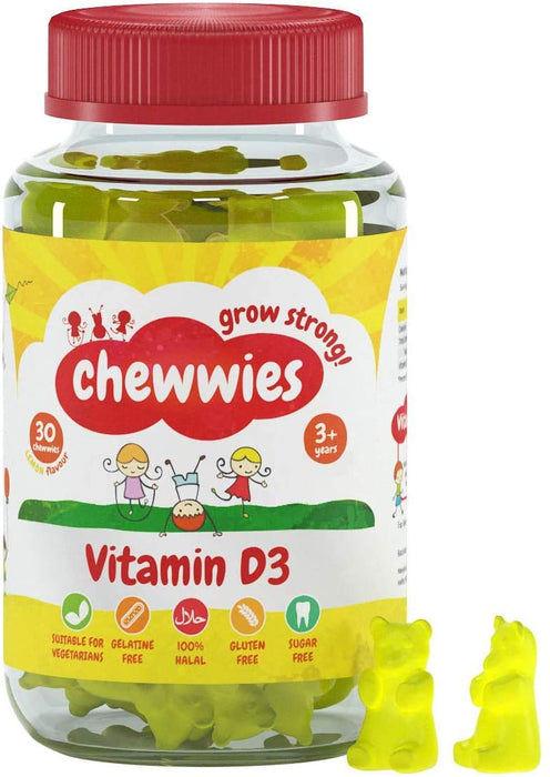 Chewwies Vitamin D3, Lemon - 30 chewwies | High-Quality Vitamin D | MySupplementShop.co.uk