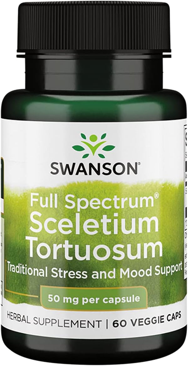 Swanson Full Spectrum Sceletium Tortuosum, 50mg - 60 vcaps | High-Quality Health and Wellbeing | MySupplementShop.co.uk