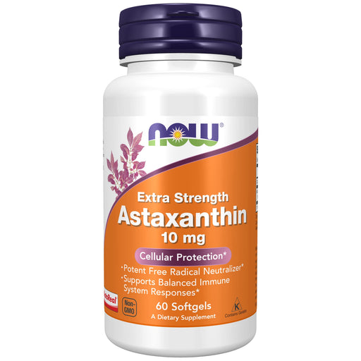 NOW Foods Astaxanthin, 10mg - 60 softgels | High-Quality Astaxanthin | MySupplementShop.co.uk