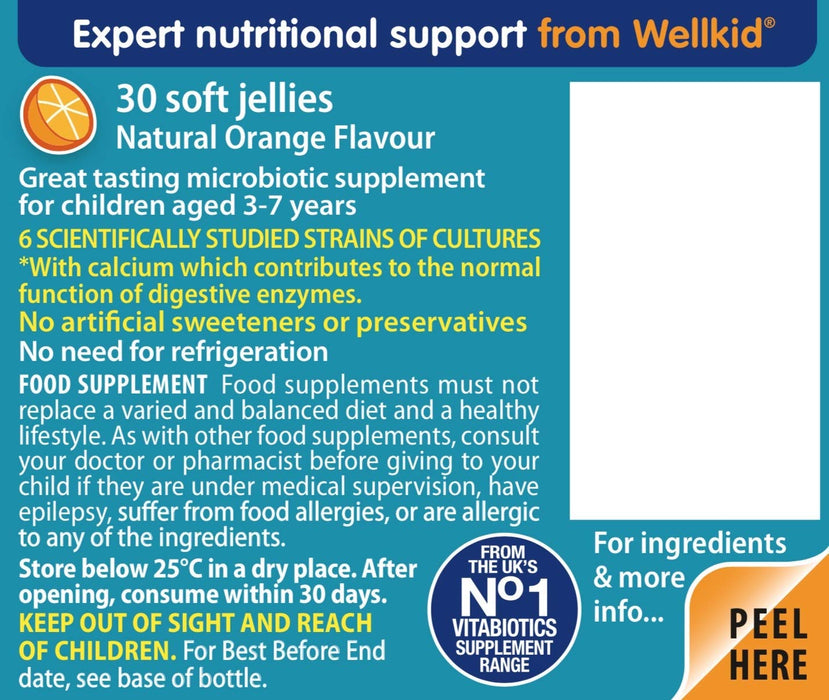 Vitabiotics WellKid Peppa Pig Pro-Tummy 30 Soft Jellies Orange 3-7 Years - Children at MySupplementShop by Vitabiotics