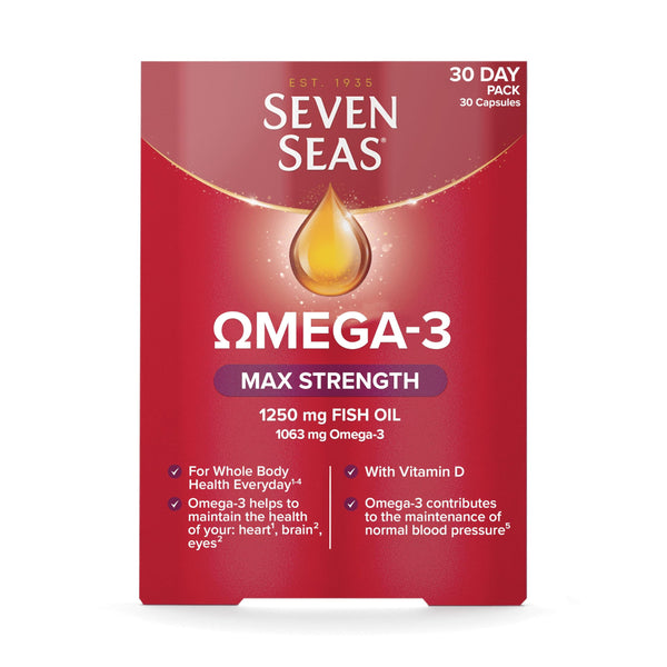 Seven Seas Omega-3 Max Strength With Vitamin D 30 Capsules - Joint Care at MySupplementShop by Seven Seas