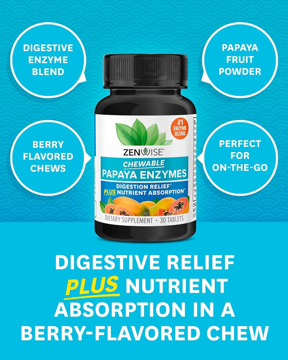 Zenwise Chewable Papaya Enzymes 30 tablets
