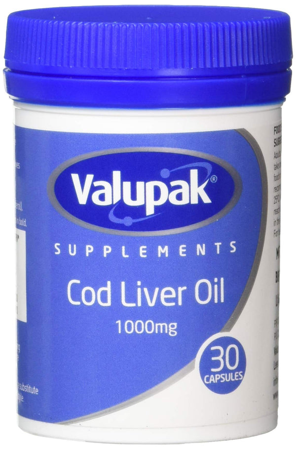 Valupak Cod Liver Oil 30 Capsules - Joint Care at MySupplementShop by Valupak