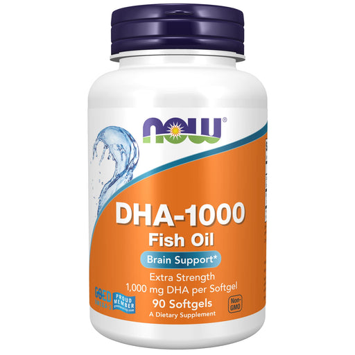 NOW Foods DHA-1000 Brain Support - 90 softgels | High-Quality Health and Wellbeing | MySupplementShop.co.uk