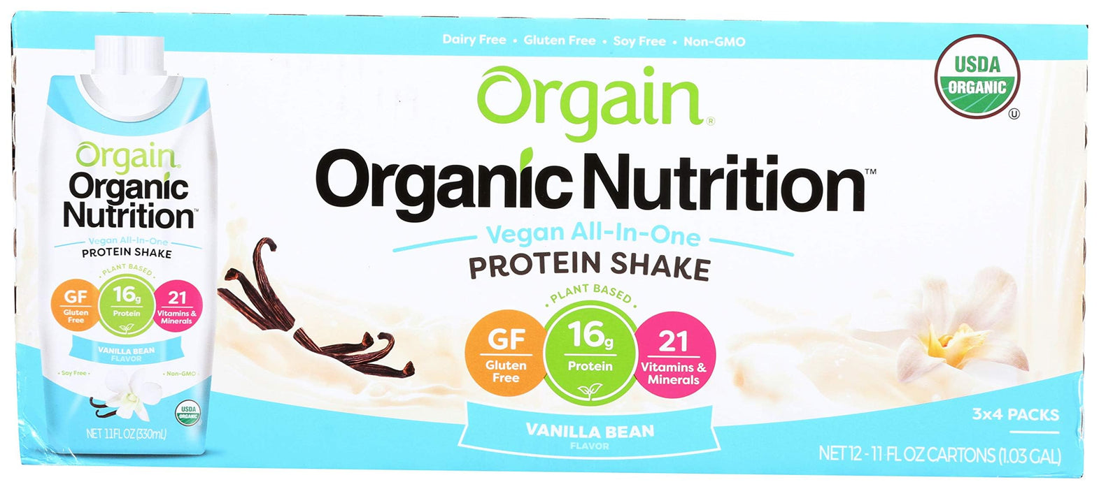 Orgain Organic Protein, Creamy Chocolate Fudge - 462g Best Value Protein Drink at MYSUPPLEMENTSHOP.co.uk