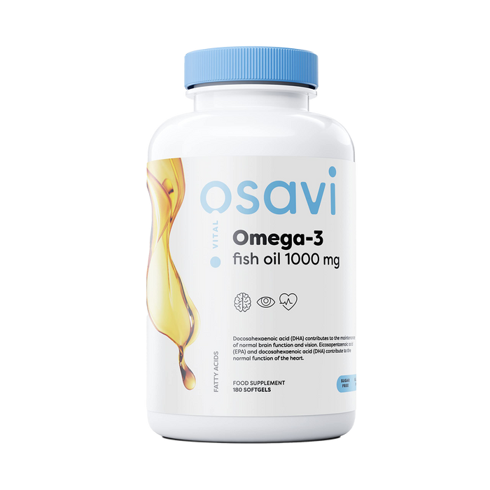 Omega-3 Fish Oil, 1000mg (Lemon) - 180 softgels