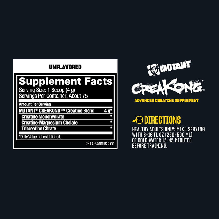 Mutant CREAKONG Triple Creatine Blend 300g (75 Servings)