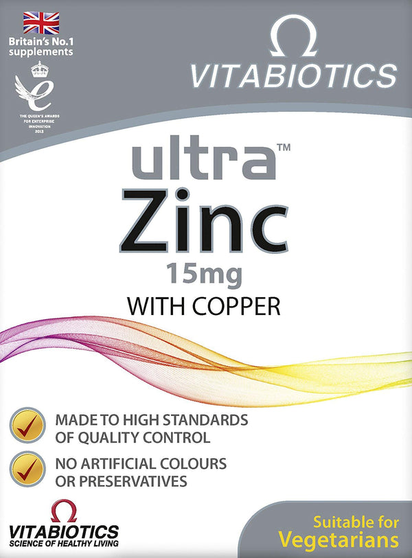 Vitabiotics Ultra Zinc 15mg with Copper Tablets