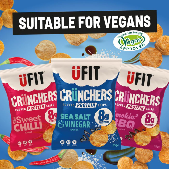 UFIT Crunchers 18x35g Sea Salt & Vinegar - Food at MySupplementShop by UFIT