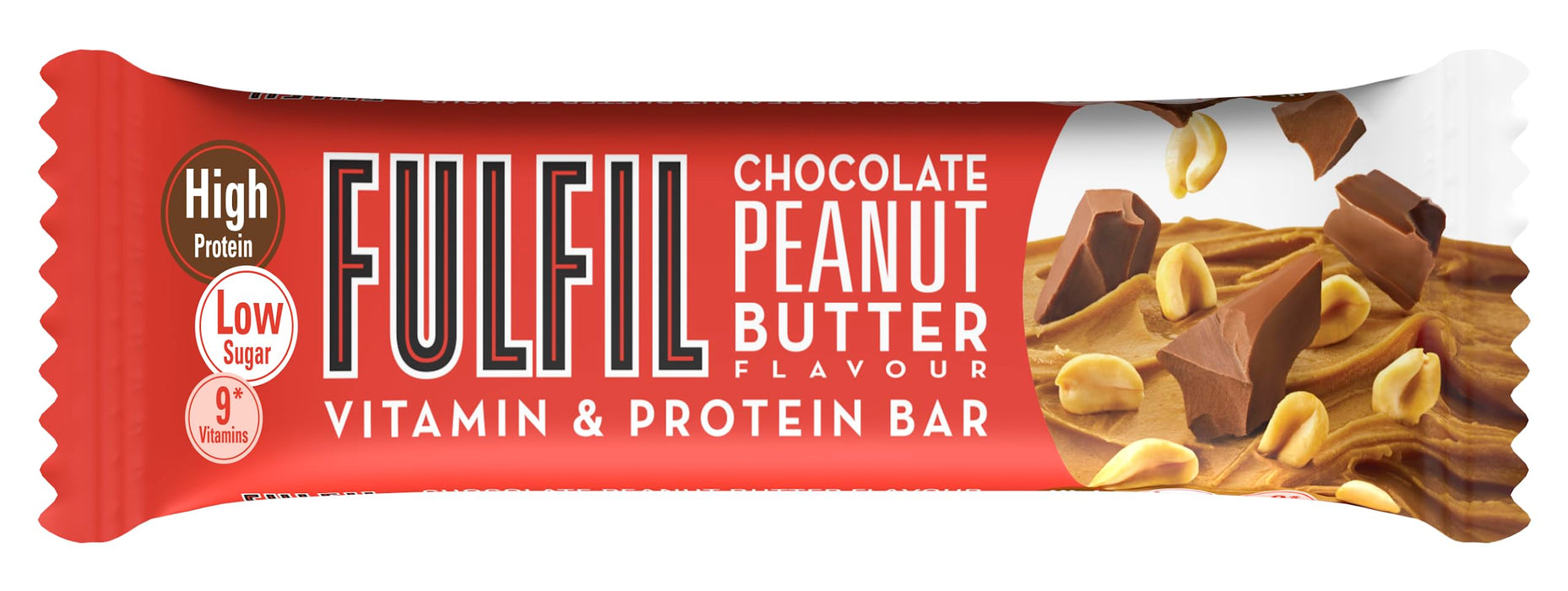 Fulfil Nutrition Vitamin Protein Bar 15x55g Chocolate Peanut Butter - Protein Bars at MySupplementShop by Fulfil Nutrition