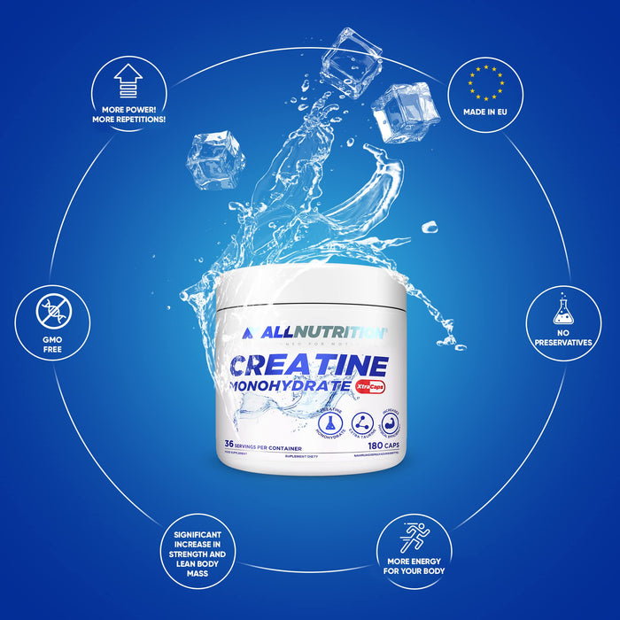 Allnutrition Creatine Monohydrate XtraCaps 180 caps at the cheapest price at MYSUPPLEMENTSHOP.co.uk