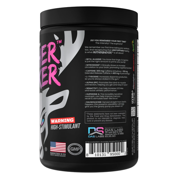 Mother Bucker Pre-Workout 400g: Ultimate Energy, Pumps, & Focus for Hardcore Athletes