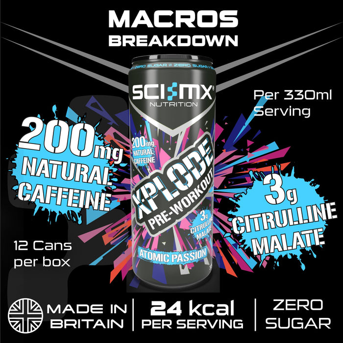 SCI-MX X-PLODE Pre-Workout Energy Drink 12x330ml