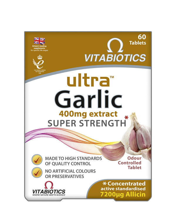 Vitabiotics Ultra Garlic 60 Tablets - Heart Health at MySupplementShop by Vitabiotics