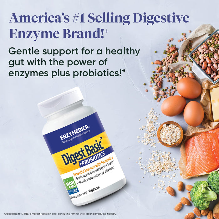 Enzymedica Digest Basic + Probiotics 30 Capsules Best Value Nutritional Supplement at MYSUPPLEMENTSHOP.co.uk