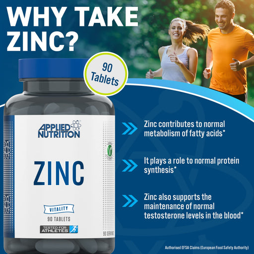 Applied Nutrition Zinc - 90 tabs | High-Quality Vitamins & Minerals | MySupplementShop.co.uk