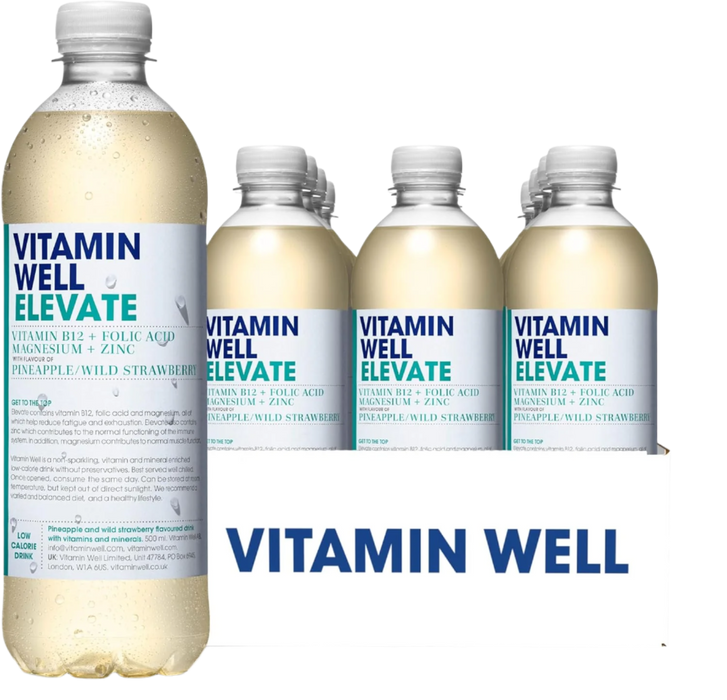 Vitamin Well Elevate 12x500ml Pineapple & Wild Strawberry