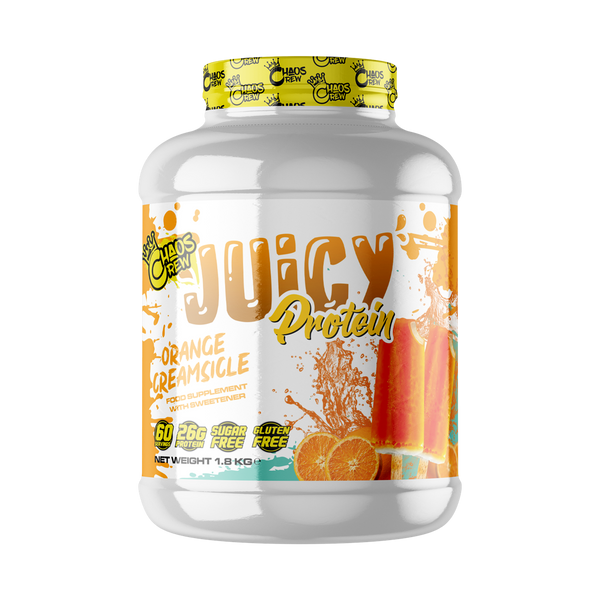 Chaos Crew Juicy Protein 1.8kg Orange Creamsicle - Sports Supplements at MySupplementShop by Chaos Crew