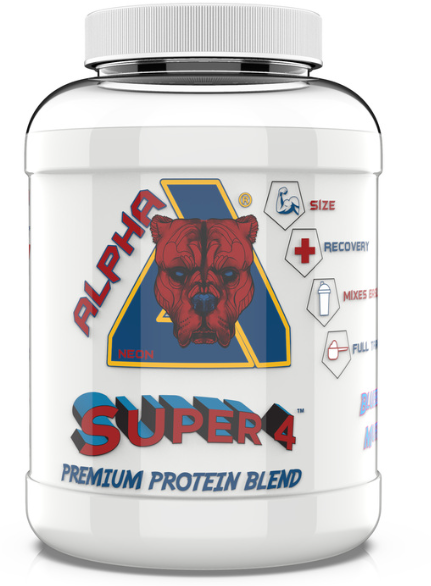 Alpha Neon Super 4, 2kg - Banana Sundae - Sports Nutrition at MySupplementShop by Alpha Neon