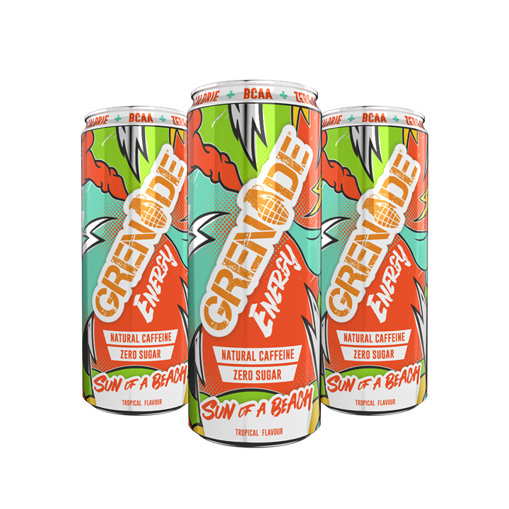 Grenade Energy 12x330ml Sun of a Beach (Tropical) | Premium Energy & Endurance at MySupplementShop.co.uk