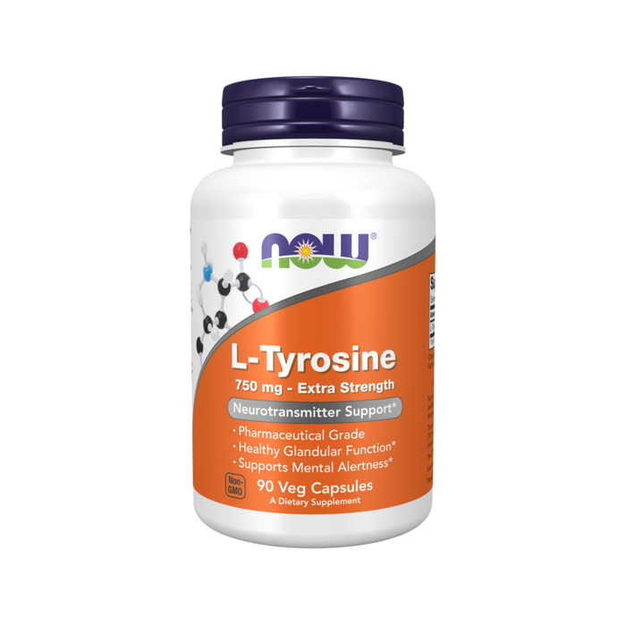 NOW Foods L-Tyrosine, Extra Strength 750mg - 90 vcaps