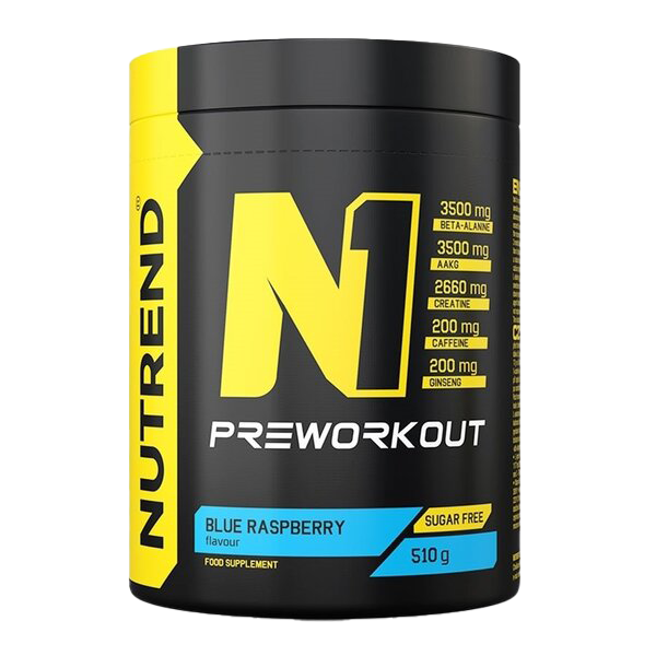 Nutrend N1 Pre-Workout, Blue Raspberry - 510 grams
