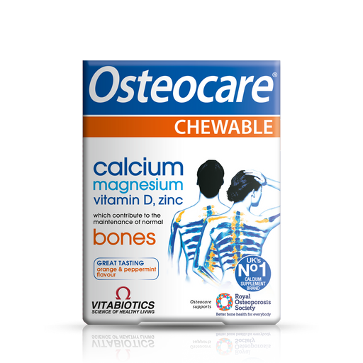 Vitabiotics Osteocare Orange & Peppermint Flavour Chewable 30 Tablets - Bone Care at MySupplementShop by Vitabiotics