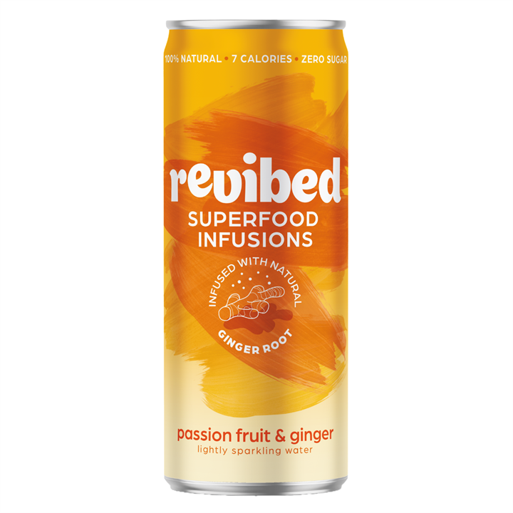 Revibed Superfood Infusions 12x250ml Passionfruit & Ginger | Premium Food Cupboard at MySupplementShop.co.uk