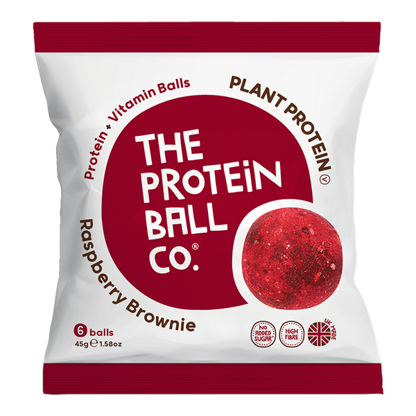 The Protein Ball Co Vegan Protein Balls 10x45g Raspberry Brownie | Premium Snacks at MySupplementShop.co.uk
