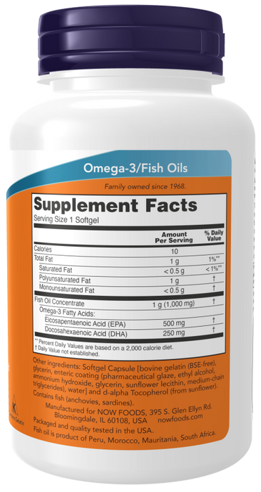 Now Foods Ultra Omega-3 500 EPA/250 DHA 180 Softgels - Omegas, EFAs, CLA, Oils at MySupplementShop by NOW Foods