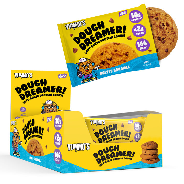 Yummos Dough Dreamer! Vegan Protein Cookie 12x50g Salted Caramel