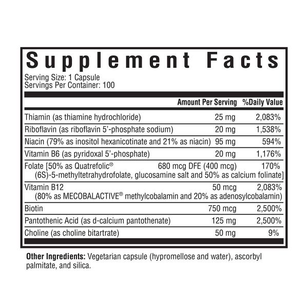 Seeking Health B Complex Plus Methyl-Free - 100 vcaps