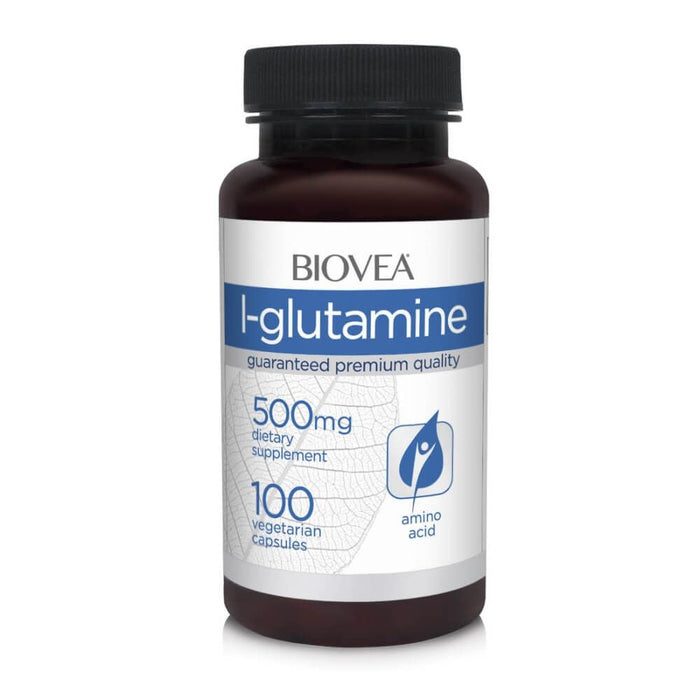 Biovea L-Glutamine 500mg 100 Vegetarian Capsules - Muscle Health at MySupplementShop by Biovea