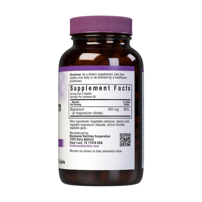 Bluebonnet Magnesium Citrate 120 Caplets | Premium Supplements at MYSUPPLEMENTSHOP