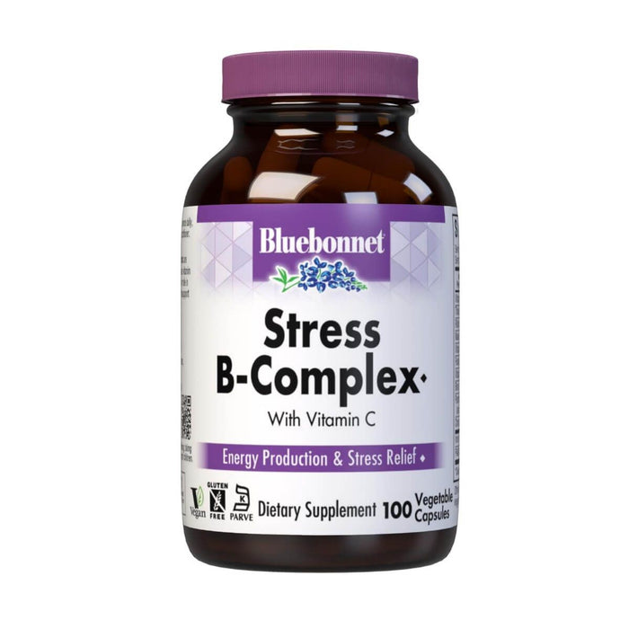 Bluebonnet Stress B-Complex 100 Vegetable Capsules - Energy & Vitality at MySupplementShop by Bluebonnet Nutrition