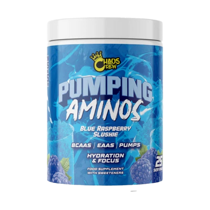 Chaos Crew Pumping Aminos 2.0 Blue Raspberry Slushie 325g