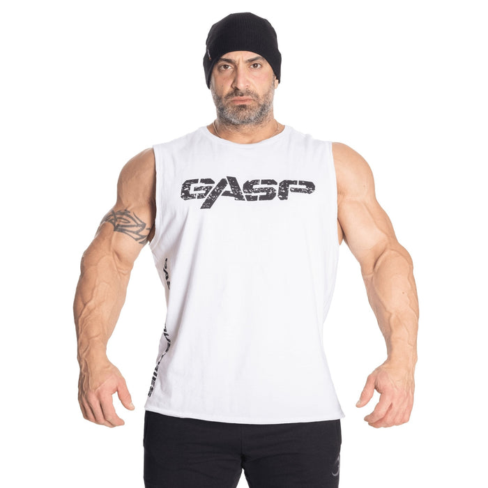 GASP Vintage Tank - White - Vintage Tank at MySupplementShop by Gasp