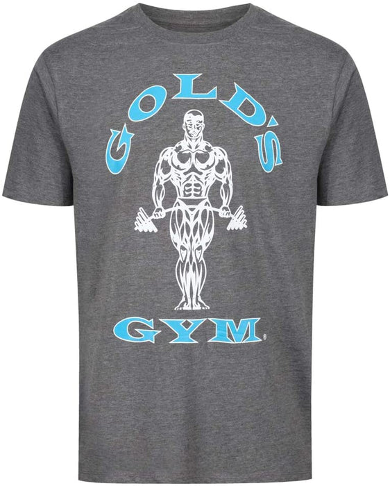Golds Gym Muscle Joe T-Shirt - Grey/Turquoise