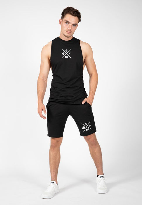 Gorilla Wear Cisco Shorts Black/White - Medium - Shorts at MySupplementShop by Gorilla Wear