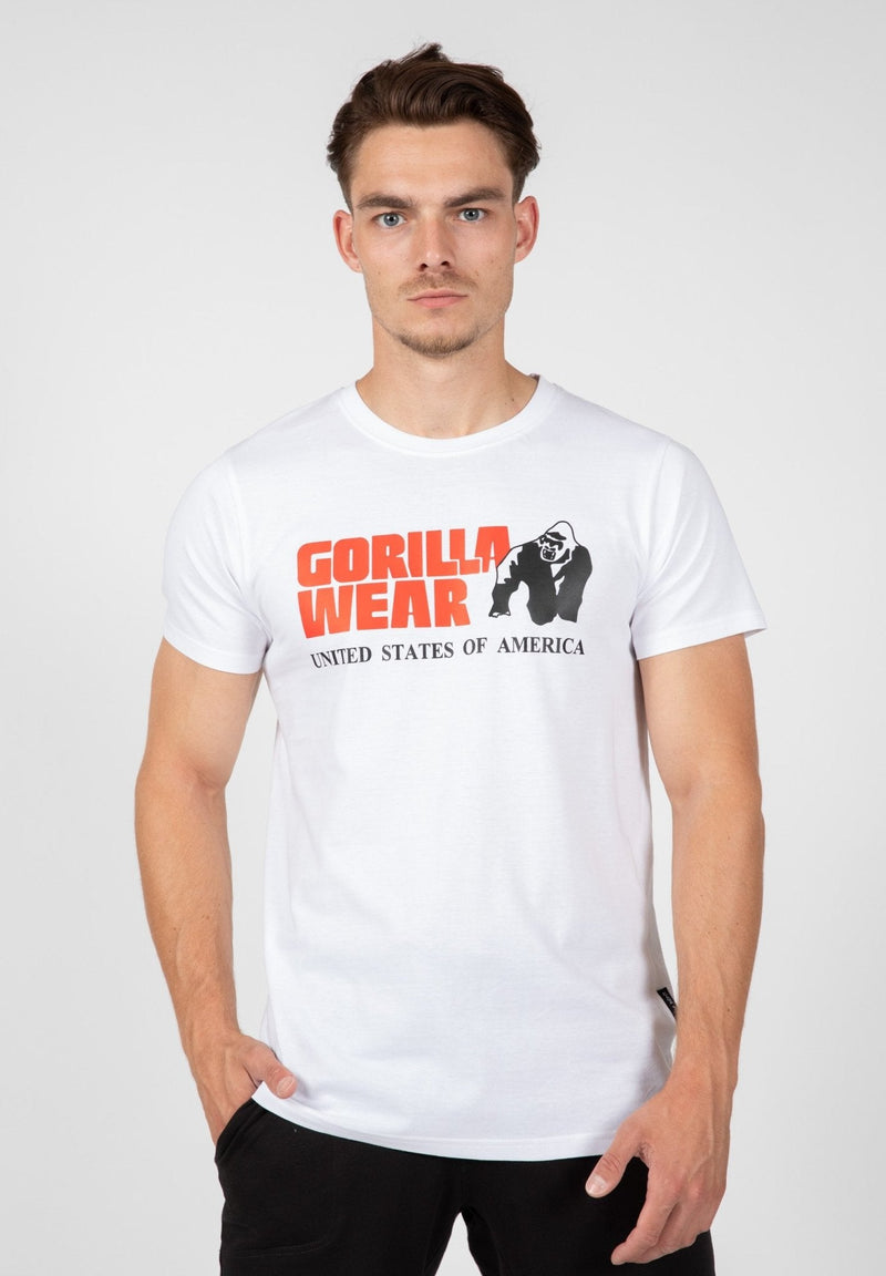 Gorilla Wear Classic T-Shirt White - Medium - T-Shirt at MySupplementShop by Gorilla Wear