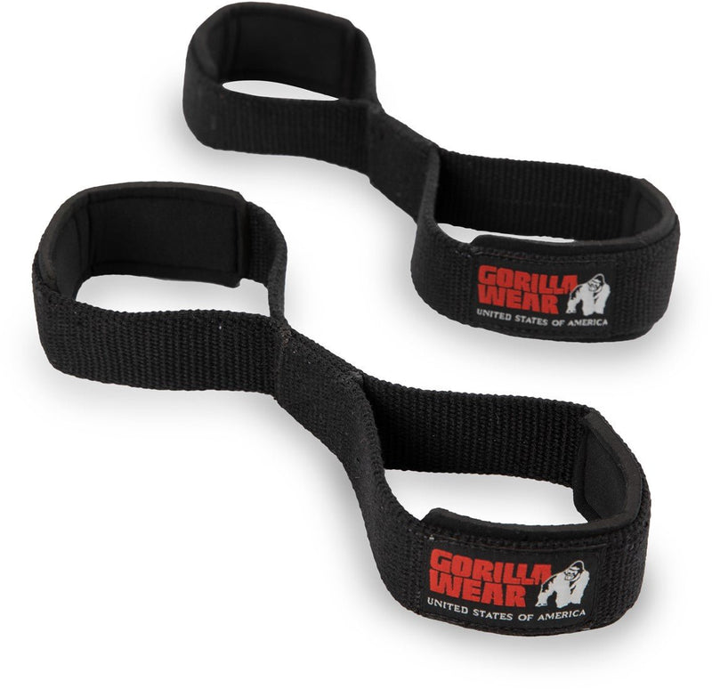 Gorilla Wear Figure 8 Lifting Straps - Black