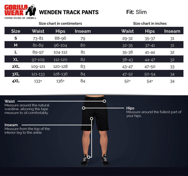 Gorilla Wear Wenden Track Pants Black/White