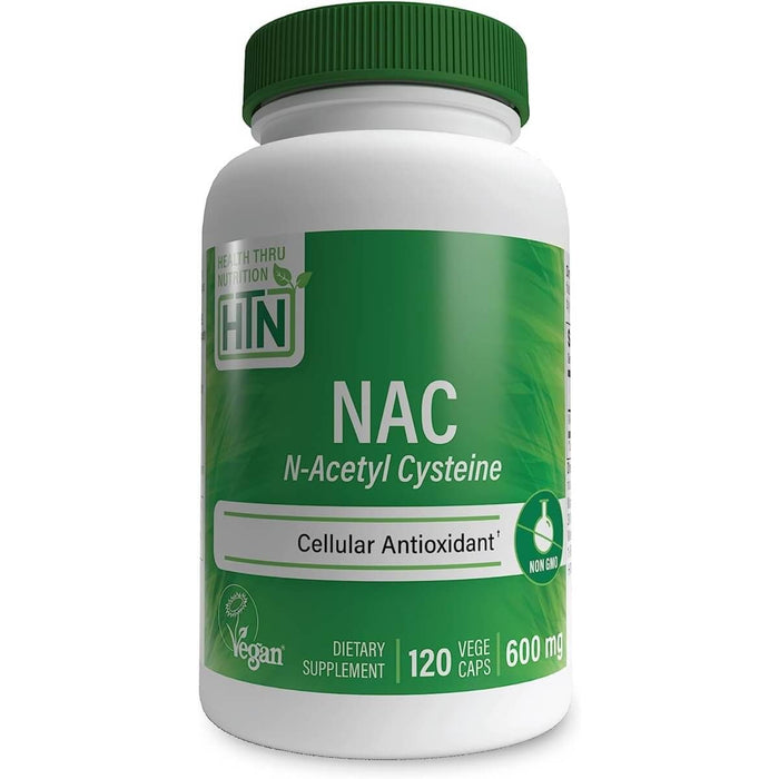 Health Thru Nutrition NAC (N-Acetyl Cysteine) 600mg 120 Veggie Capsules - Health and Wellbeing at MySupplementShop by Health Thru Nutrition