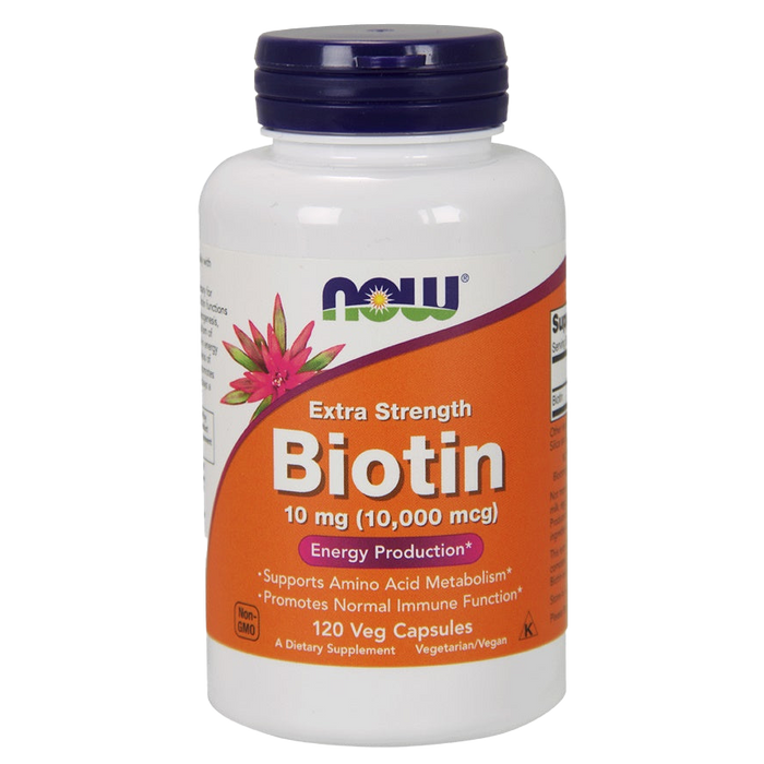 NOW Foods Biotin, 10 mg extra stark – 120 Kapseln