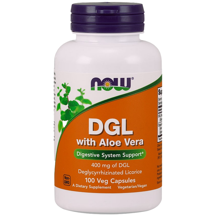 NOW Foods DGL mit Aloe Vera – 100 Kapseln