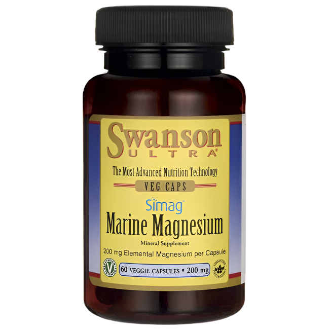 Swanson Simag Marine Magnesium, 200mg - 60 vcaps